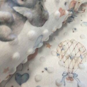 Mintás minky elefánt lufi