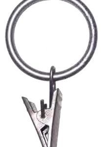 16-20 mm Fém karika csipesszel,nickel-matt,10db/cs