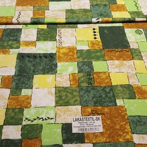 Zöld kocka mintás lakástextil