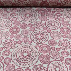 Bordó mandala mintás lakástextil