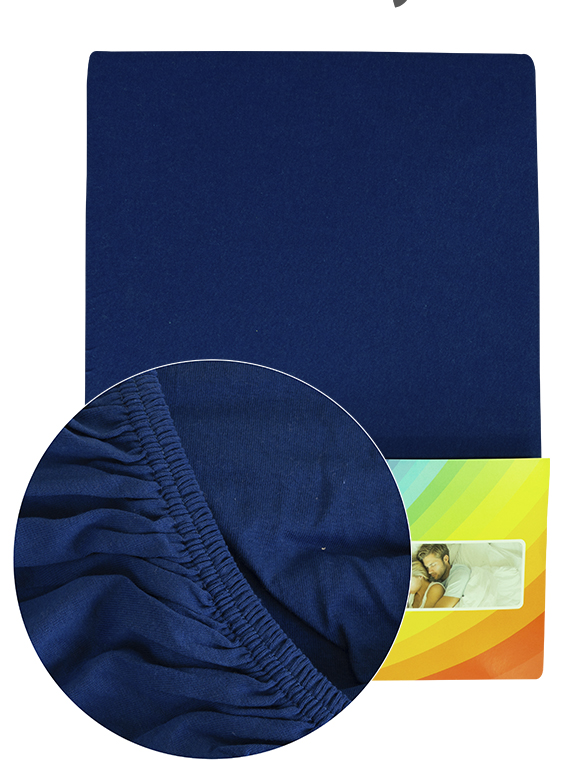 Királykék színű Pamut gumis lepedő