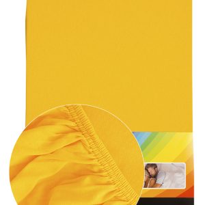 Napsárga színű Pamut gumis lepedő