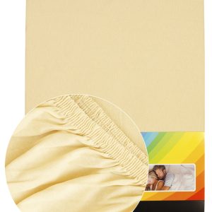 Natúr színű Pamut gumis lepedő