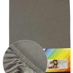 Világosszürke Pamut gumis lepedő