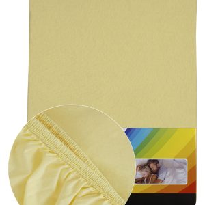 Halványsárga Pamut gumis lepedő