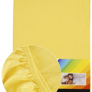 Citromsárga Pamut gumis lepedő