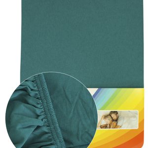 Petrol színű Pamut gumis lepedő