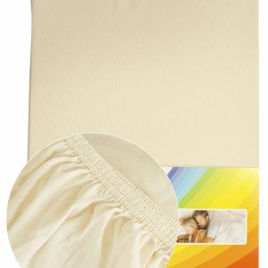 Ekrü színű Pamut gumis lepedő