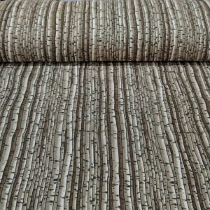 Barna csíkos mintás pamutvászon