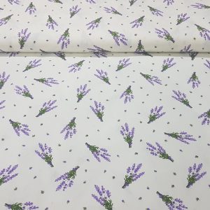 Levendula mintás pamutvászon