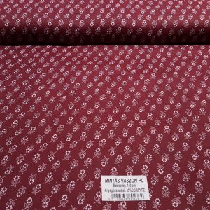 Apró virág mintás pamut-poliészter vászon