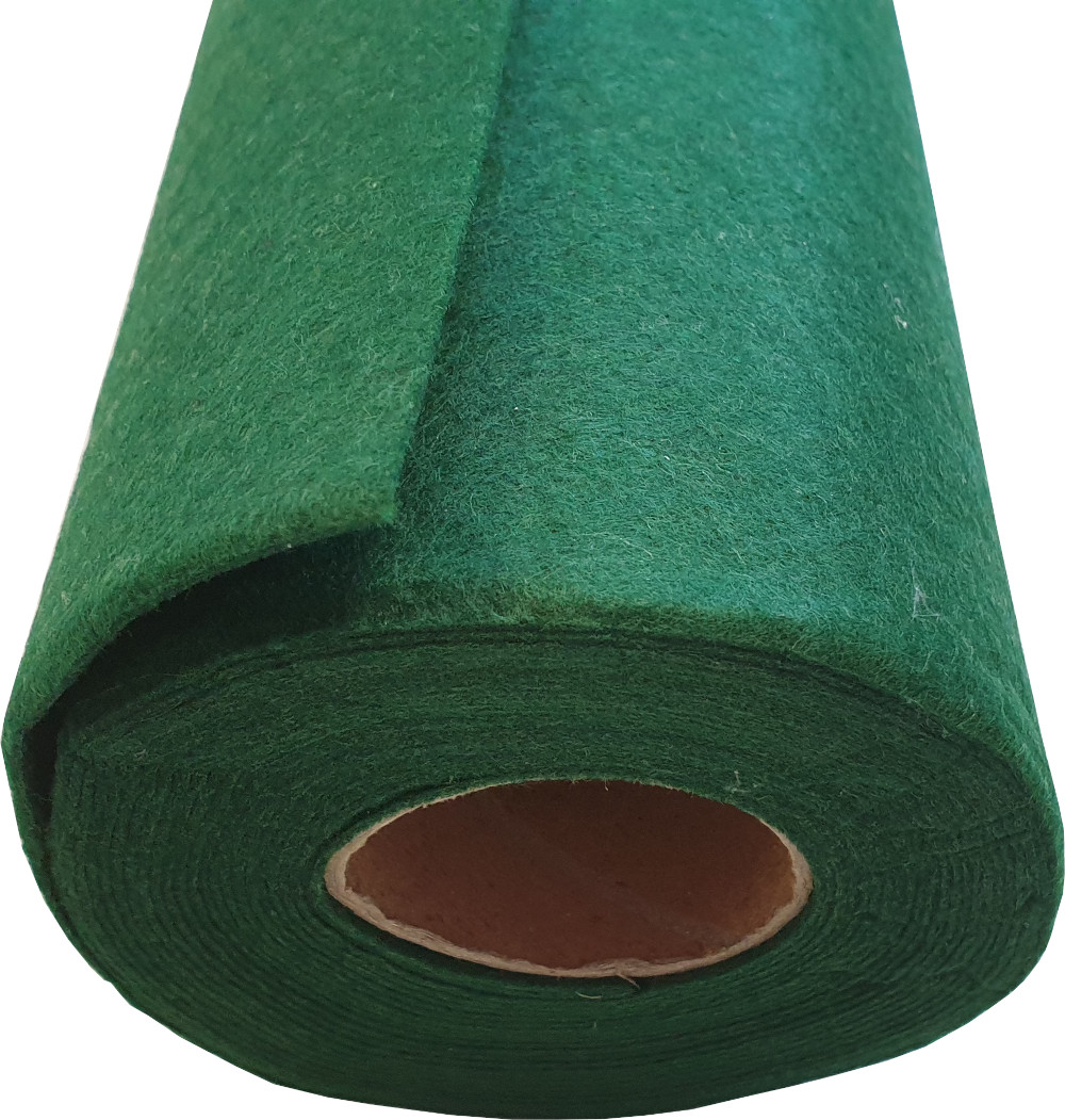 Sötétzöld dekorfilc 48 cm széles