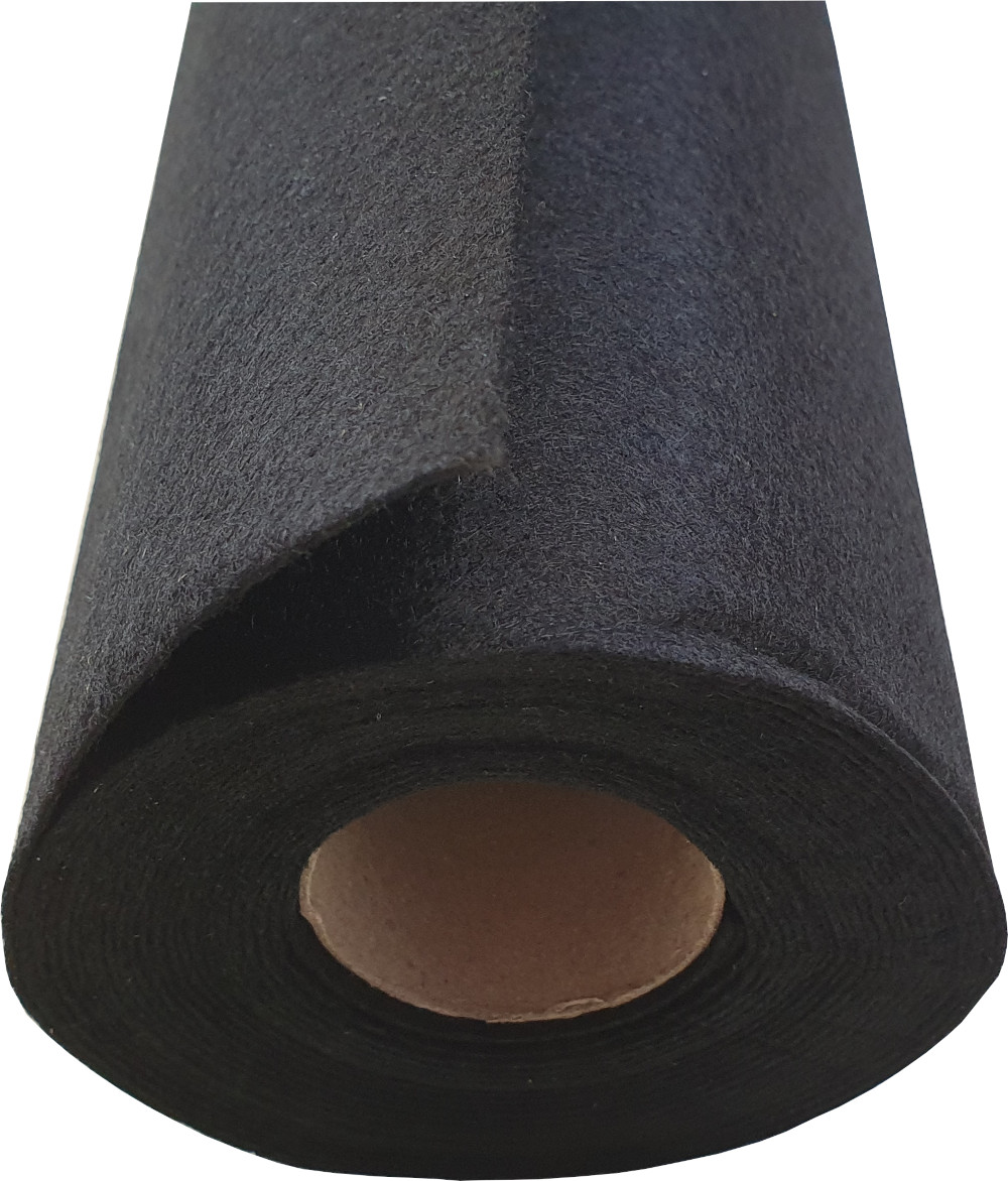 Fekete dekorfilc 48 cm széles