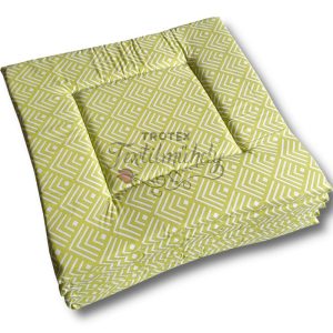 Ülőpárna zöld kockás 100gr/m2 PC huzattal 33x33x1,5 cm - 6 db/csomag