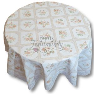 Kockás rózsás csipkés terítő Szögletes - 132×178 cm