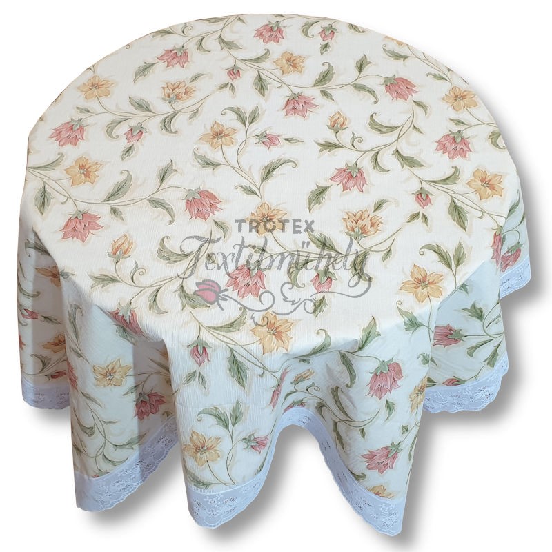 Mezei virágmintás csipkés terítő Szögletes - 132×178 cm