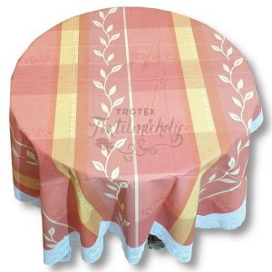 Piros kockás virágos csipkés szélű terítő Szögletes - 152×228 cm