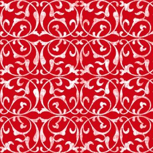 Piros csipkemintás lakástextil Loneta - 280cm széles
