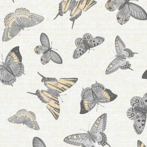 Pillangó mintás lakástextil Loneta - 280cm széles