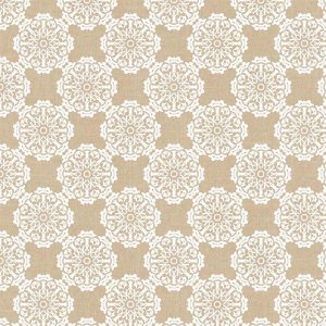 Barna mandalás lakástextil Loneta - 280cm széles