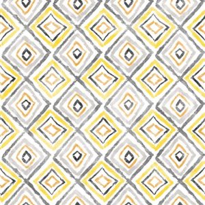 Sárga rombuszos lakástextil Loneta - 280cm széles