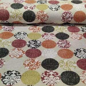 Színes körkörös mintás lakástextil