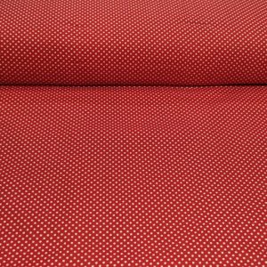 Piros-fehér pöttyös pamutvászon