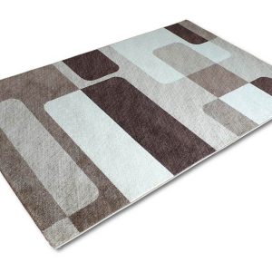 Kocka mintás cirkás bézs-barna szőnyeg