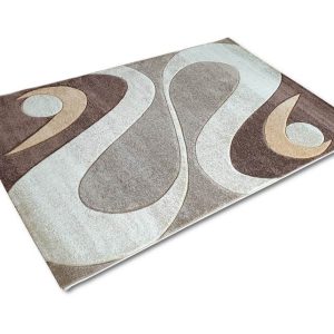 Hullám mintás bézs szőnyeg