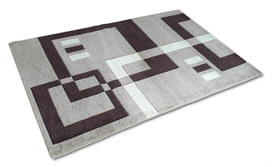 Kocka mintás barna-bézs szőnyeg