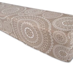 Fehér mandala mintás huzatfogó ablakpárna