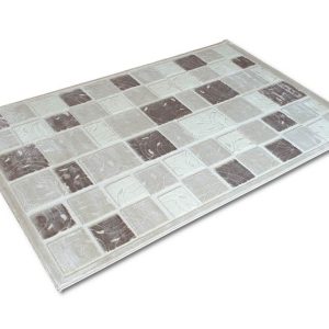 Csempe mintás bézs színű szőnyeg