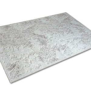 3D virág mintás krém szőnyeg