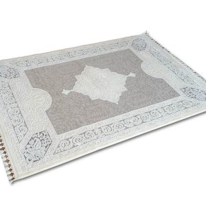 Klasszikus mintás krém-szürke szőnyeg