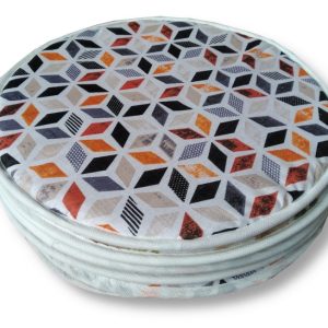 3D színes kockás ülőpárna 33x1,5 cm  - 6 db/csomag