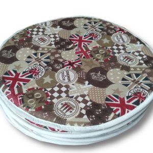 Angol mintás ülőpárna 33x1,5 cm  - 6 db/csomag