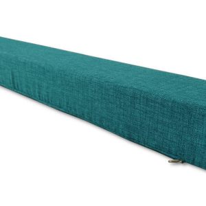 Türkizkék színű huzatfogó ablakpárna