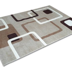 Kockás modern mintás Bézs színű szőnyeg