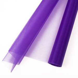 Ibolya lila dekor organza 47 cm széles, 10 méter