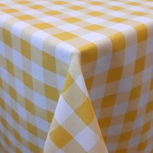 Citromsárga-fehér kockás Panama/Minimat szövet