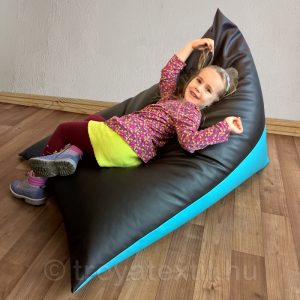 Babzsák műbőr Türkiz-barna színekkel