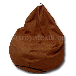 Babzsákfotel - textil M/L/XL - világosbarna