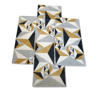 Háromszög mintás 3 részes szőnyeg szett