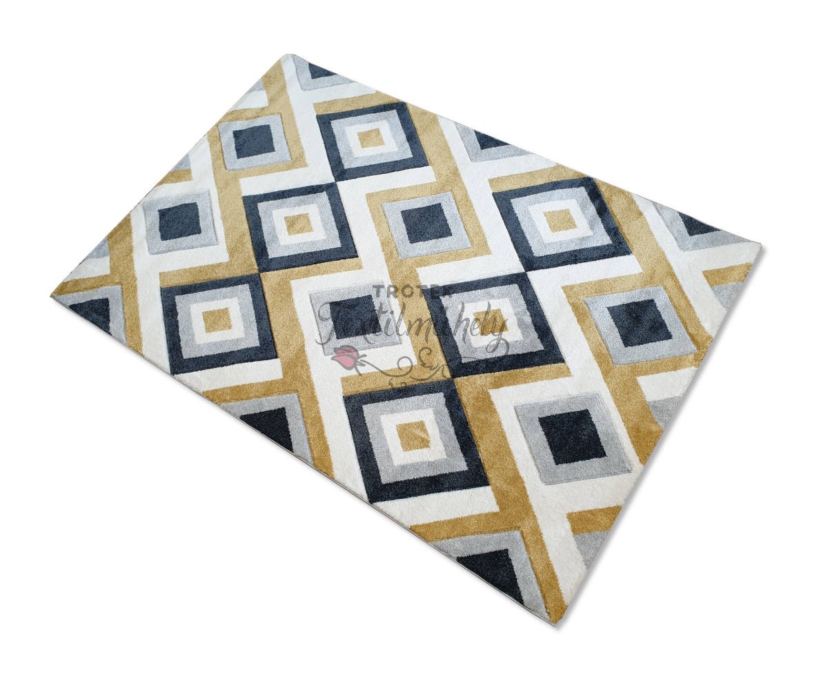 Kék-sárga kockás Modern mintás szőnyeg