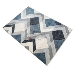 Kék - szürke színű Modern mintás szőnyeg