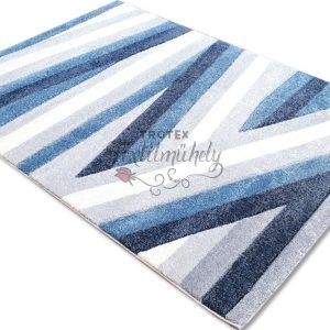 Kék-fehér csíkos Modern mintás szőnyeg