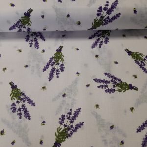 Levendula mintás pamutvászon