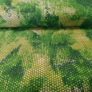 Zöld mintás pamutvászon