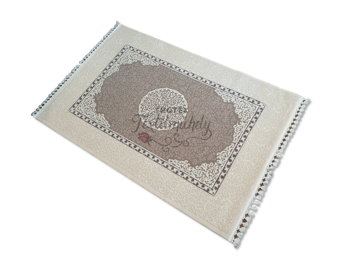 Klasszikus mintás krém-szürke szőnyeg