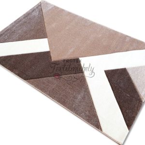 Bézs-barna színű modern mintás szőnyeg